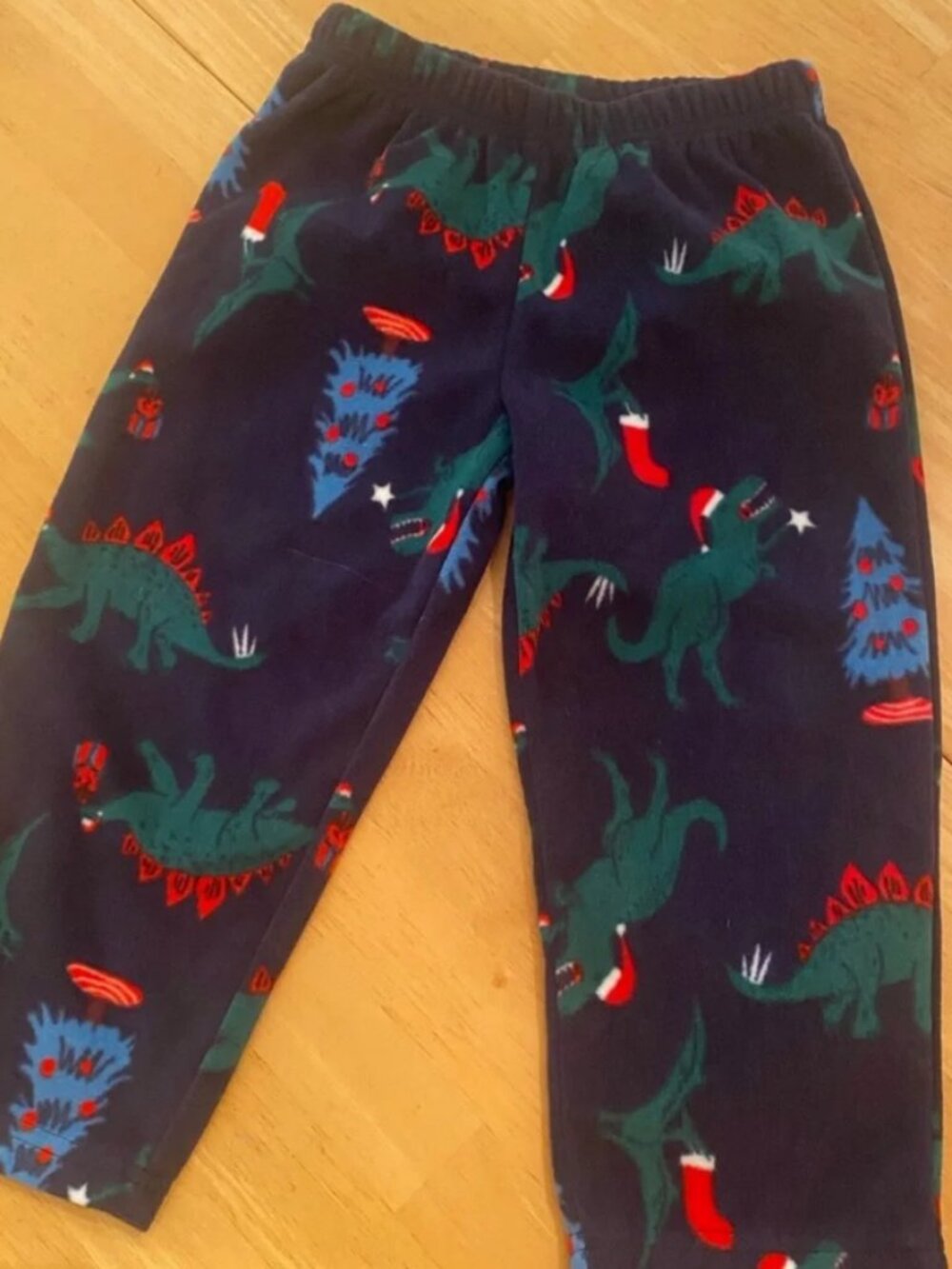 Carter's Festive Dinosaur Pajama Bottoms - Navy and Red